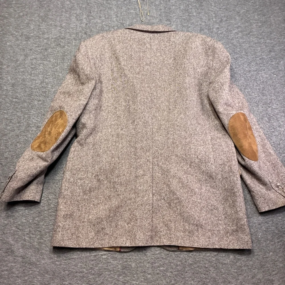 Vintage Haggar Imperial‎ Sport Coat Mens 42 Brown Wool Tweed Elbow Patches
